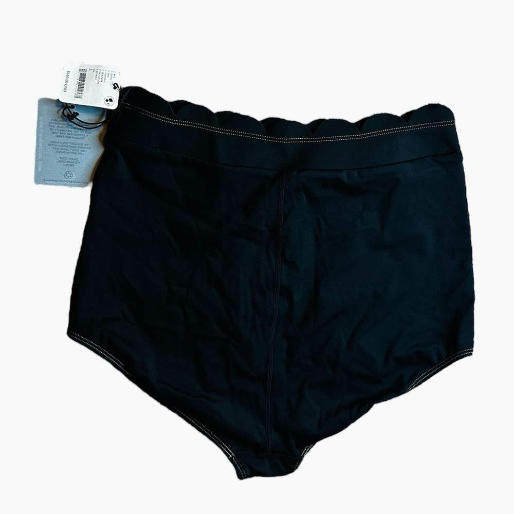 Free People Black Scalloped Bikini BOTTOMS ONLY - Picture 3 of 6